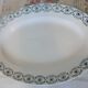 Oval service dish in faience frieze blue green model djelfa grave in hollow p3