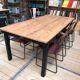 Ancienne table de communauté 6 tiroirs