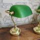 Pair of notary or banker lamps