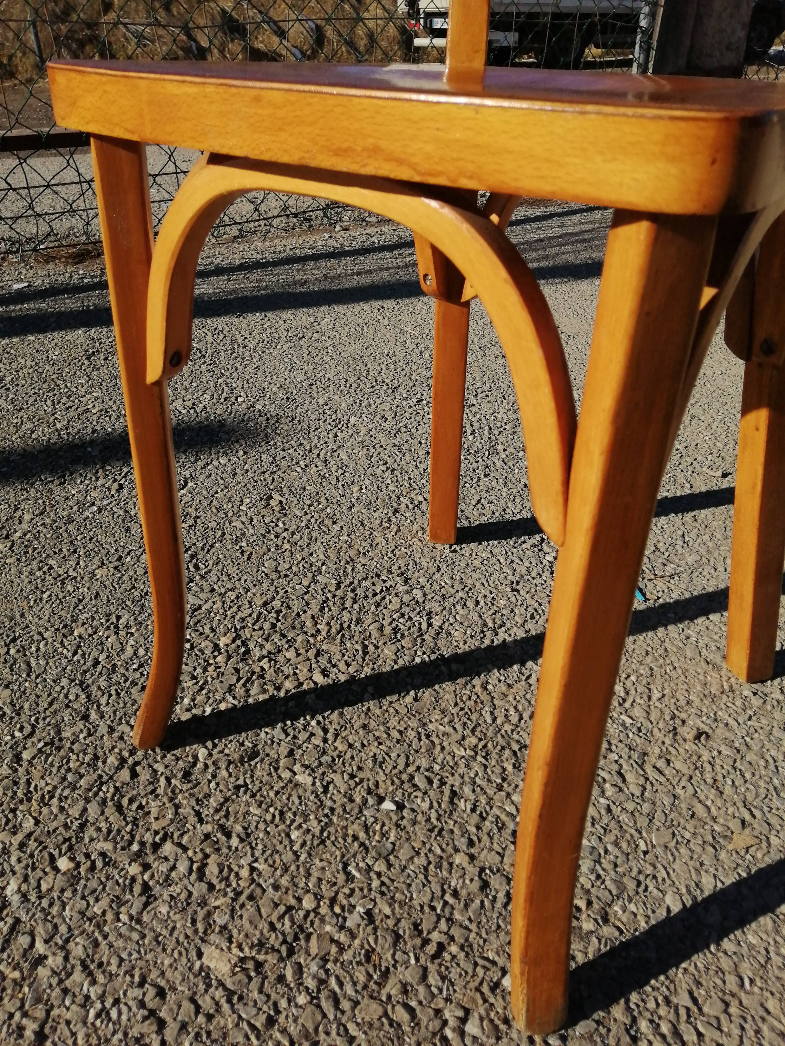 Series of 3 chairs bistrot bauhmann - vintage