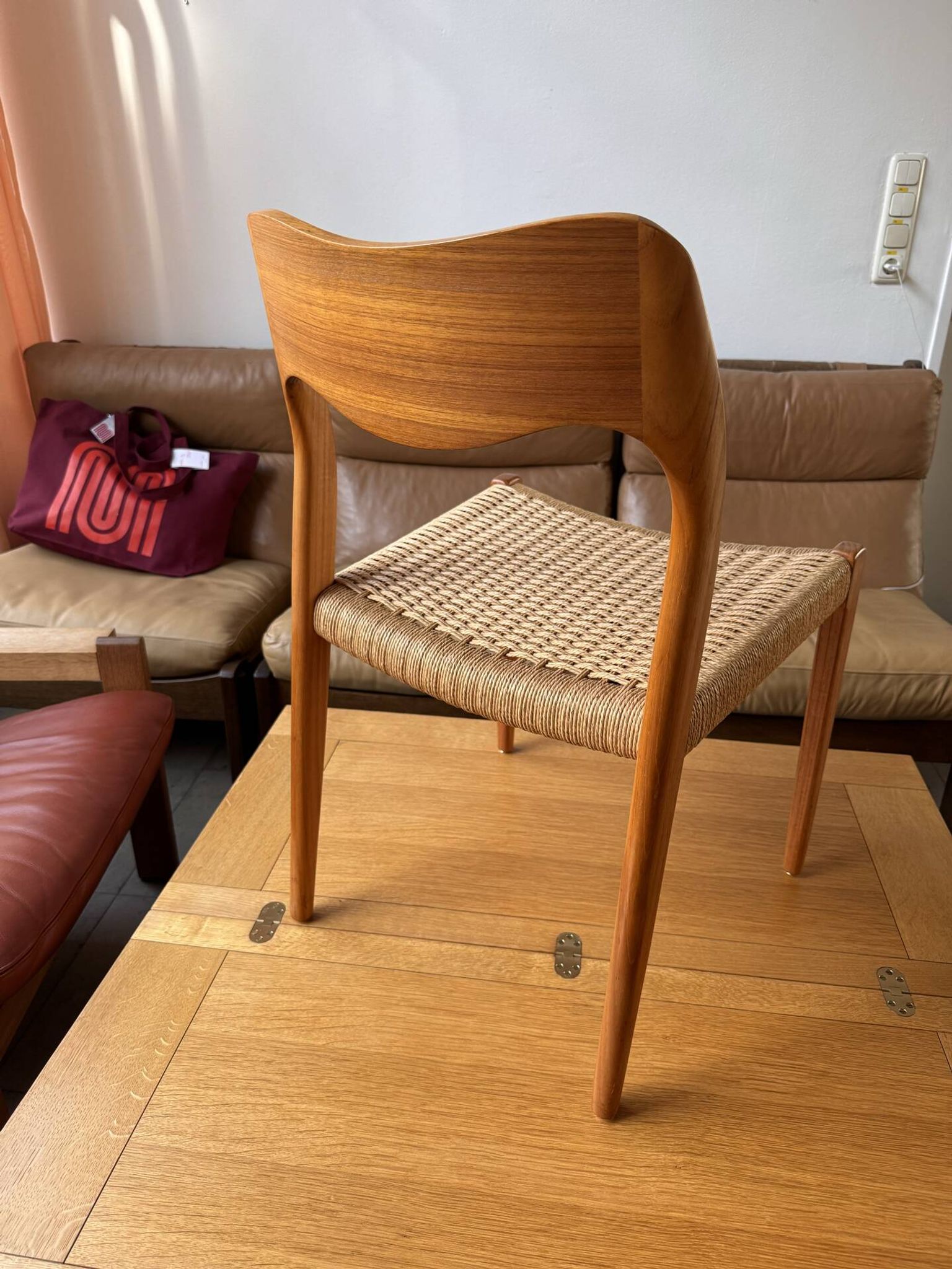 Set of 10 chairs 71 in teak by Niels O. Møller, JL Moller, Mid Century
