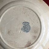 Lot of 3 flat plates in earthenware Choisy the King Iron Earth model Pompadour