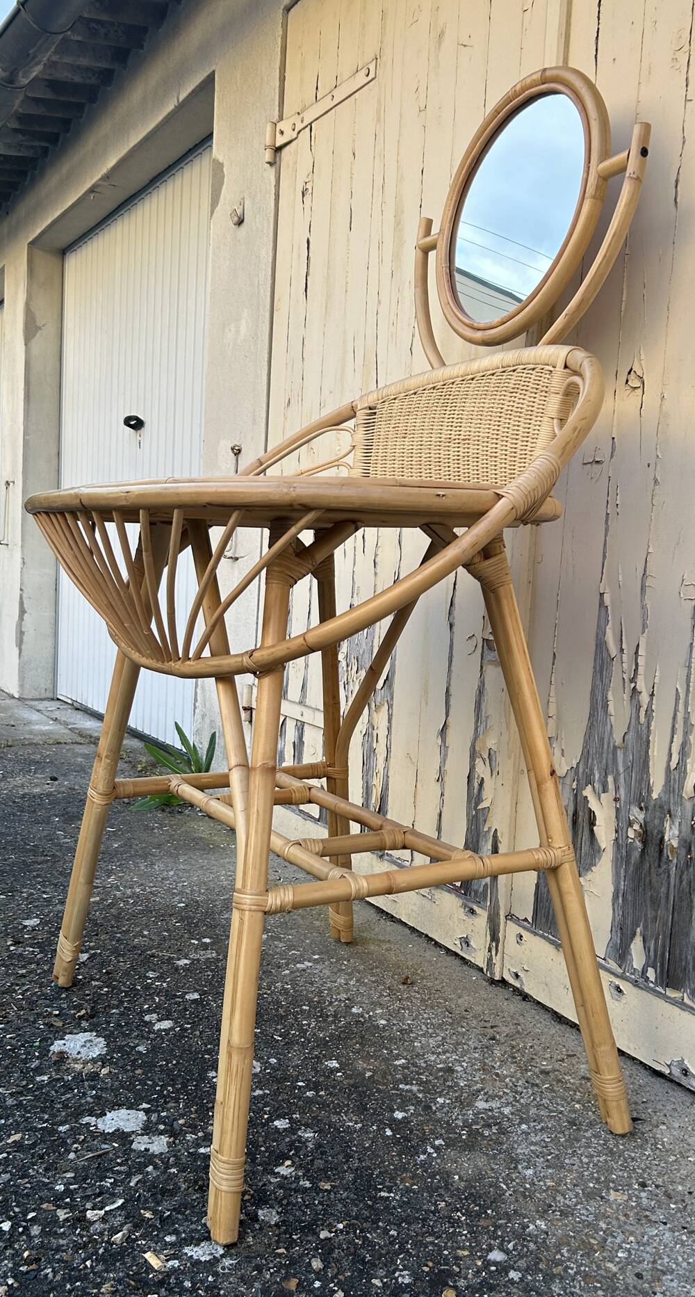 Anne bamboo dressing table vintage, 1960s
