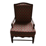 Pair of bergère armchairs with cushioned seat