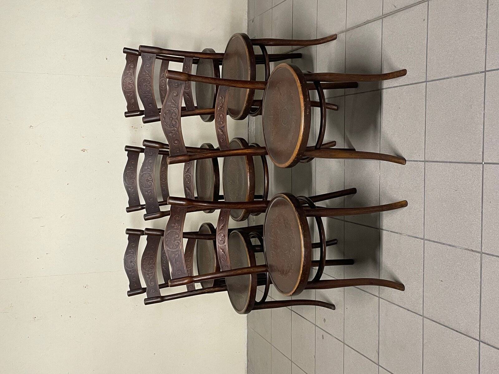 Vintage chairs by Michael Thonet for Thonet, 1930s, set of 8.