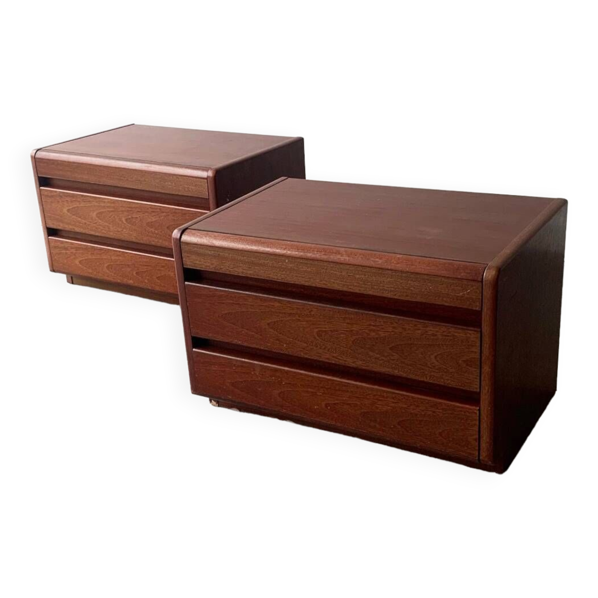 Paire de tables de chevet modernes du milieu du siècle 1970 par Moser