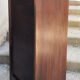 Cabinet storage cabinet with curtains, wooden, vintage.