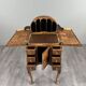 Bureau de style Queen Anne en placage de loupe de noyer, XXe siècle