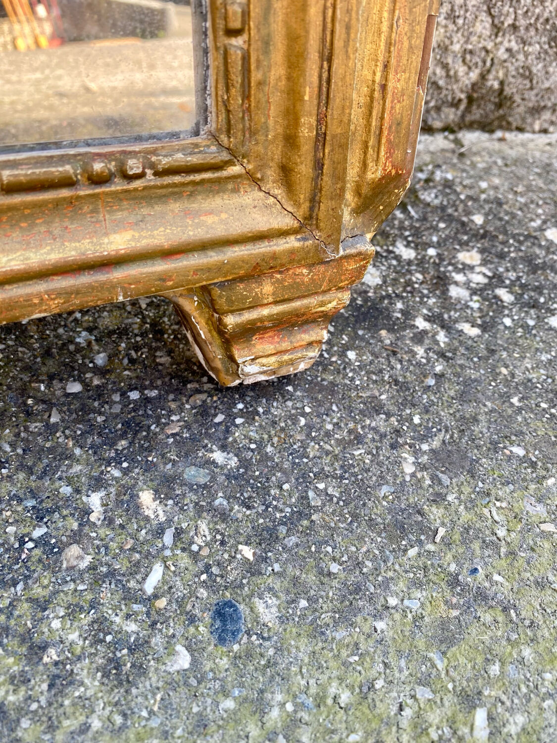 Miroir ancien bois doré