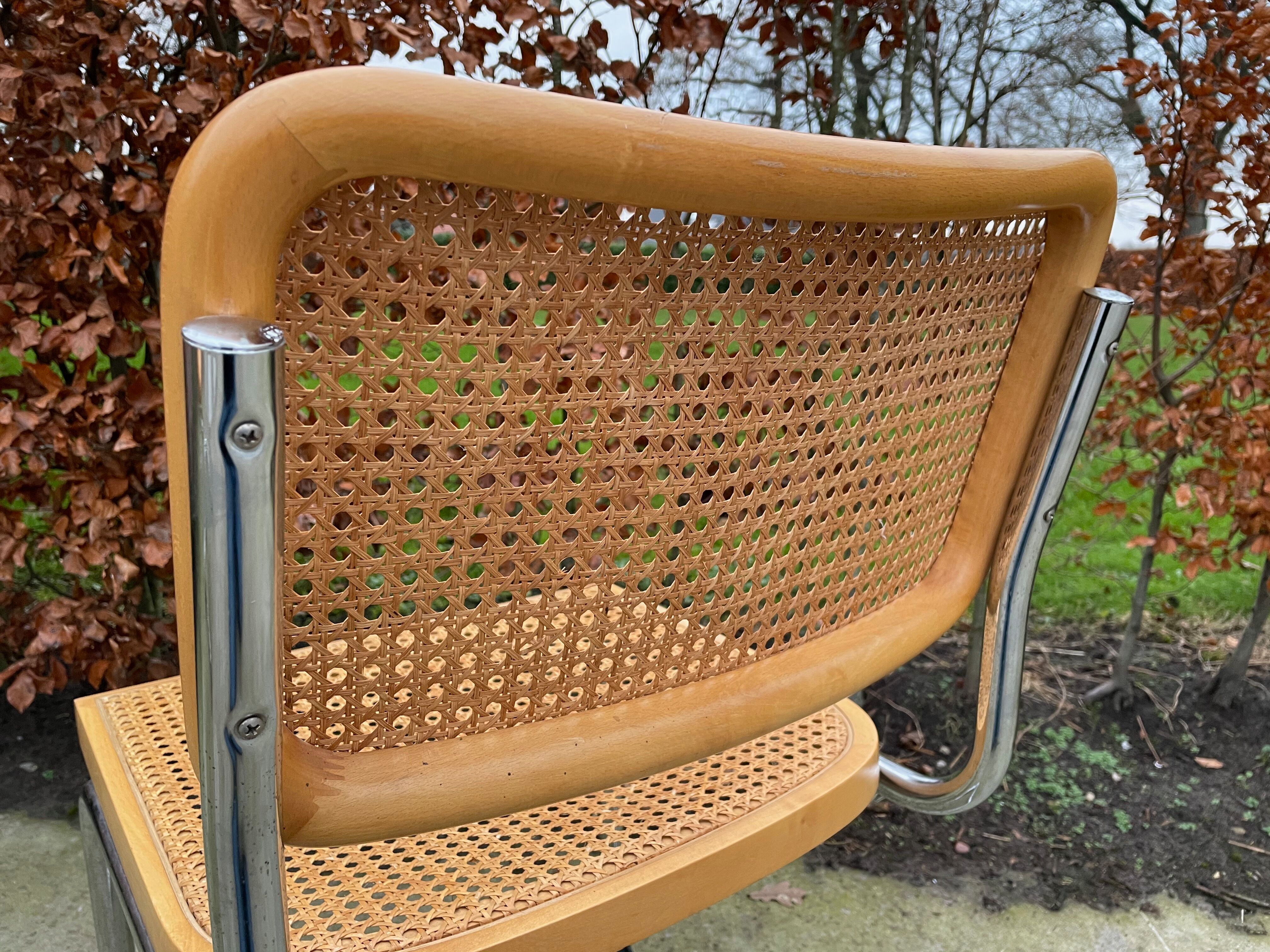 Lot of 4 chairs model Cesca by Marcel Breuer