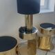 2 bedside tables and a brass Fendi table.