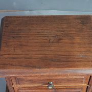 Box with 4 drawers for sewing or other storage in oak wood
