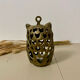 Brass owl tealight holder