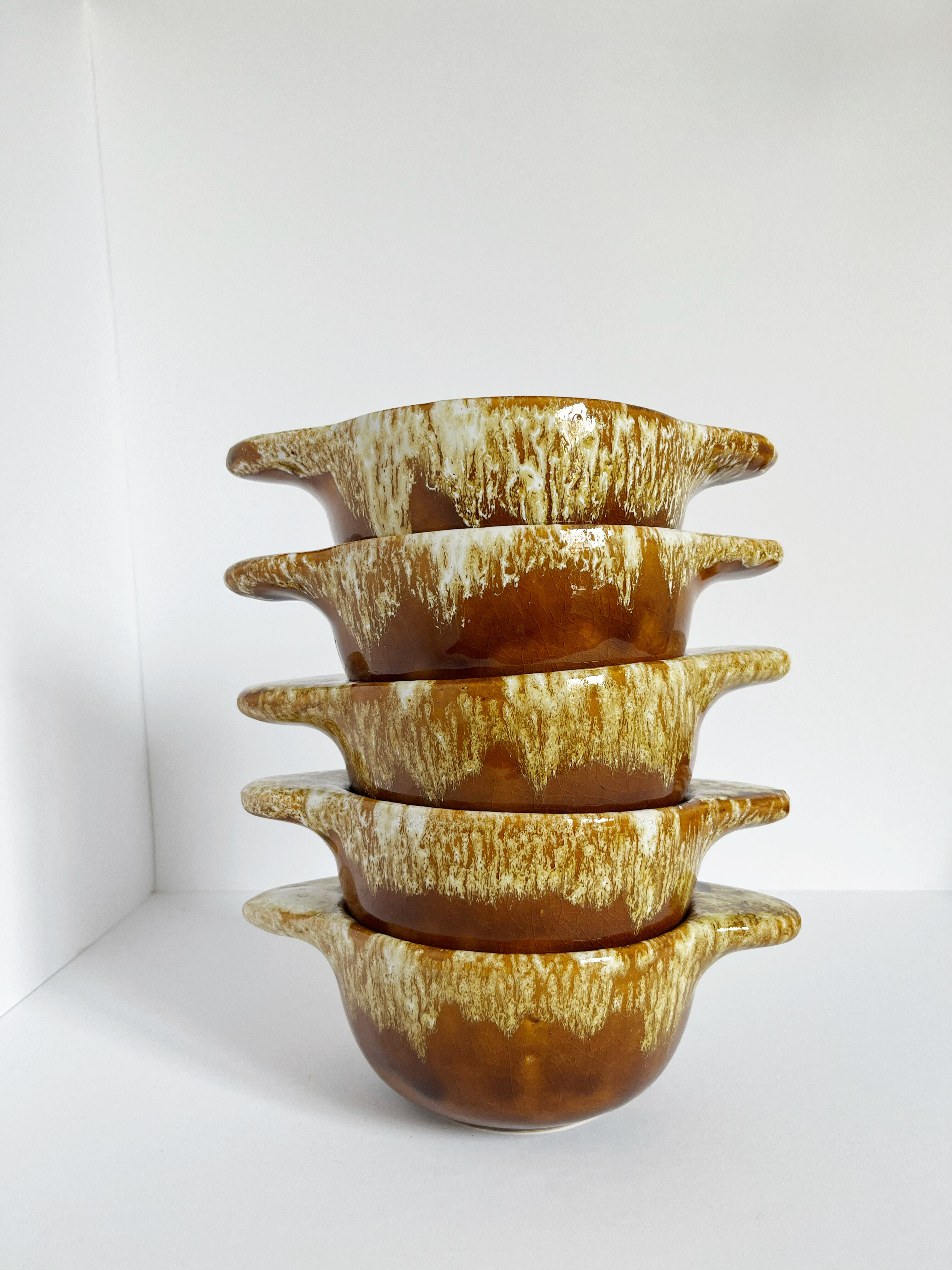 Set of 5 Vallauris style ear bowls