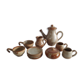 Vintage tea or coffee service of 60 years in stoneware