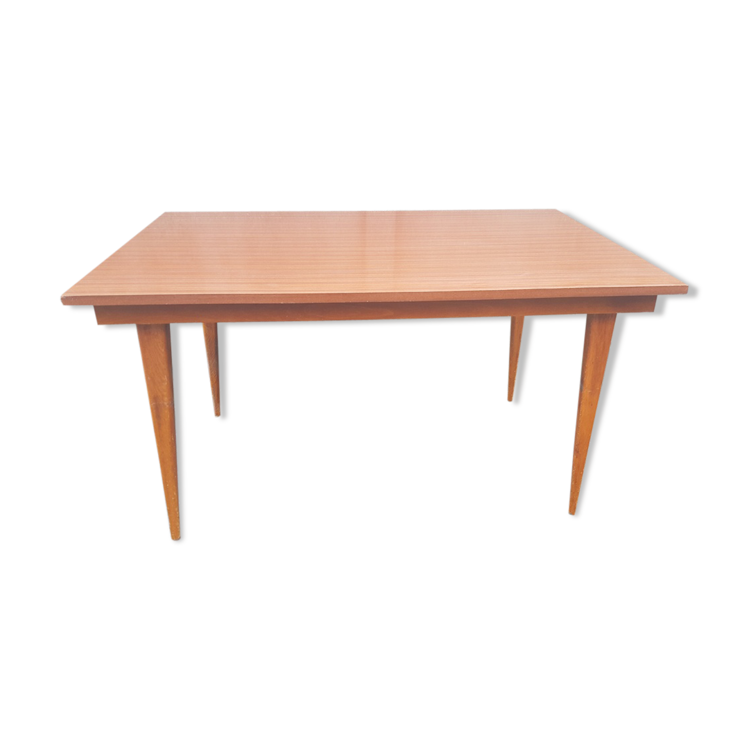 Dining table, formica, wooden feet, 50