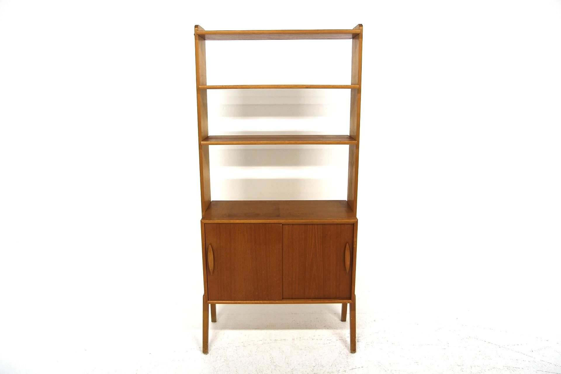 Suspended box teak bookcase, Sweden, 1960