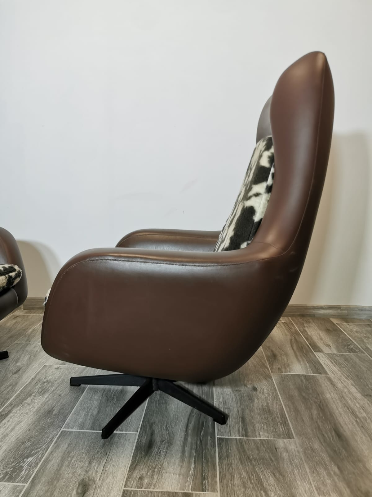 Mid century swivel armchairs