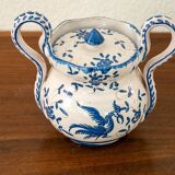 sugar bowl in Martres-Tolosane earthenware with Moustiers decorations