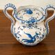 sugar bowl in faience from Martres-Tolosane with Moustiers decoration