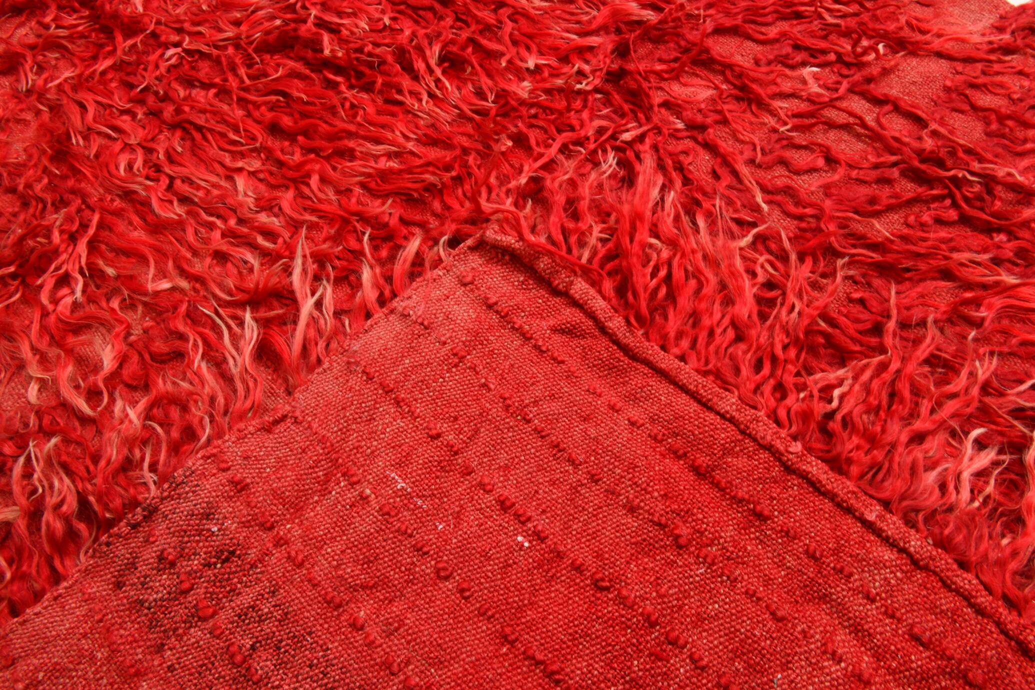 4x6 Turkish Handwoven Red Kilim Rug, Super Soft Bohemian Carpet, Antique