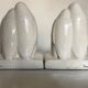 Pair of greenhouses modernist penguin books in cracked art deco earthenware