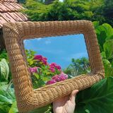 VINTAGE RATTAN MIRROR