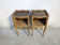 Paire de tables de style Louis XV en chêne massif 1960