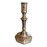 Copper-plated bronze candlestick, 18th century