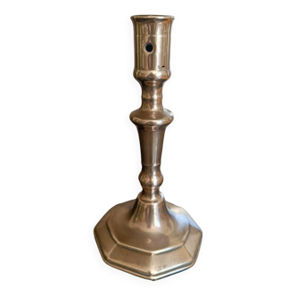 18th century copper-plated bronze candlestick