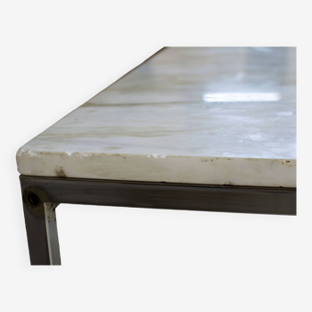 Table basse en marbre et chrome, 1970