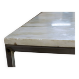 Marble and chrome coffee table, 1970