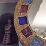 Lead and glass hand mirror