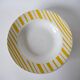 Lot of 4 hollow digoin sarreguemines yellow stripes 1950