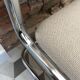 Strafor stainless steel office chair and light grey tweed