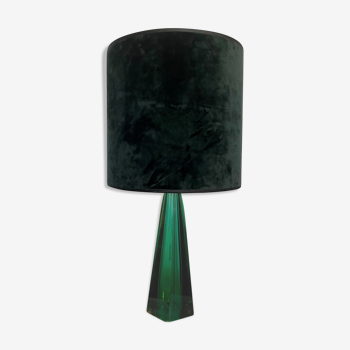 Fabulous vintage green crystal table lamp