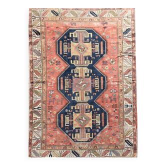 Antique Caucasian Kazakh Oriental Rug: 2.15 X 1.40 M