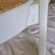 Set of 4 cantilever chairs in curved wood and caning — Italian design year
