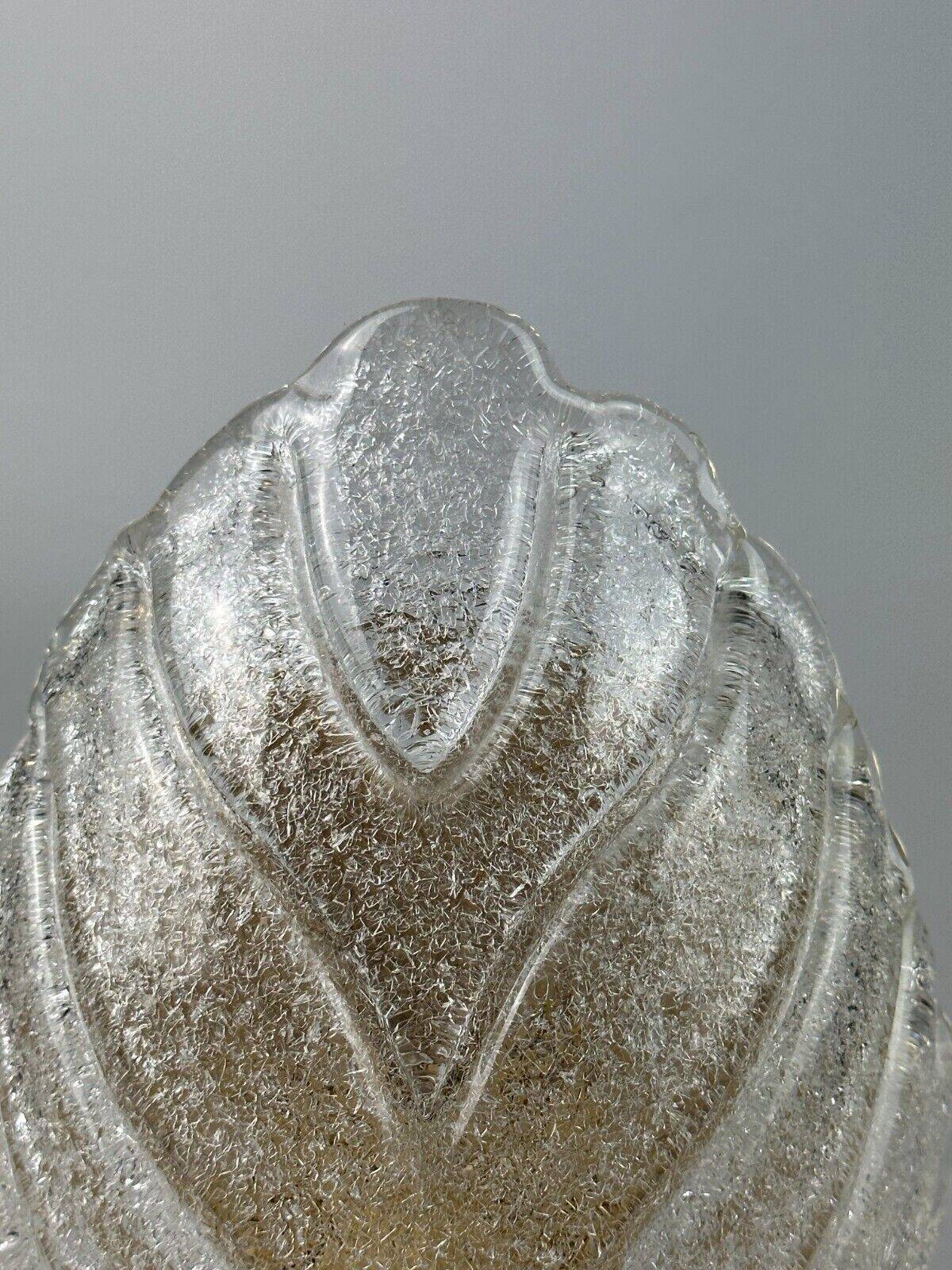 60s 70s Wall Sconce Wall Lamp Glass Brass Leaf Space Age Design