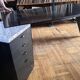 Large lacquered wood and granite desk 1980