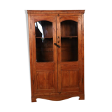 Ancienne vitrine bibliothèque art déco en teck birman