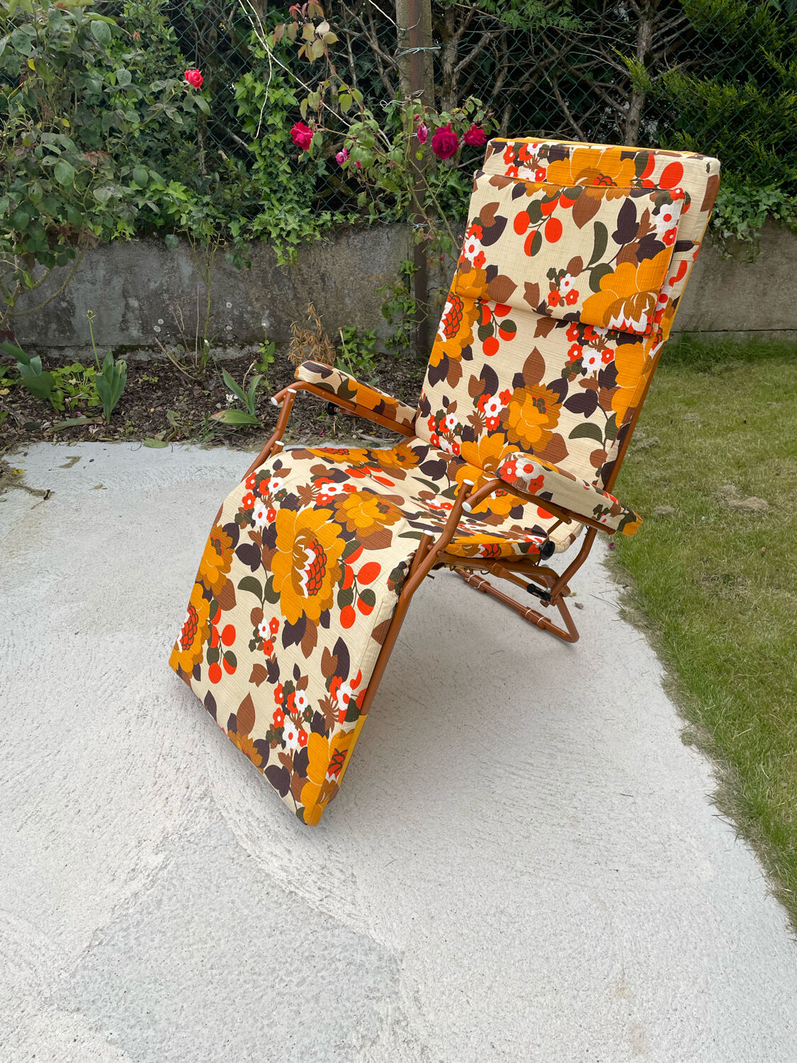 Deckchair chaise longue year 70