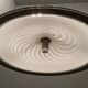 Italian Black and White Light Pendant in Murano Glass