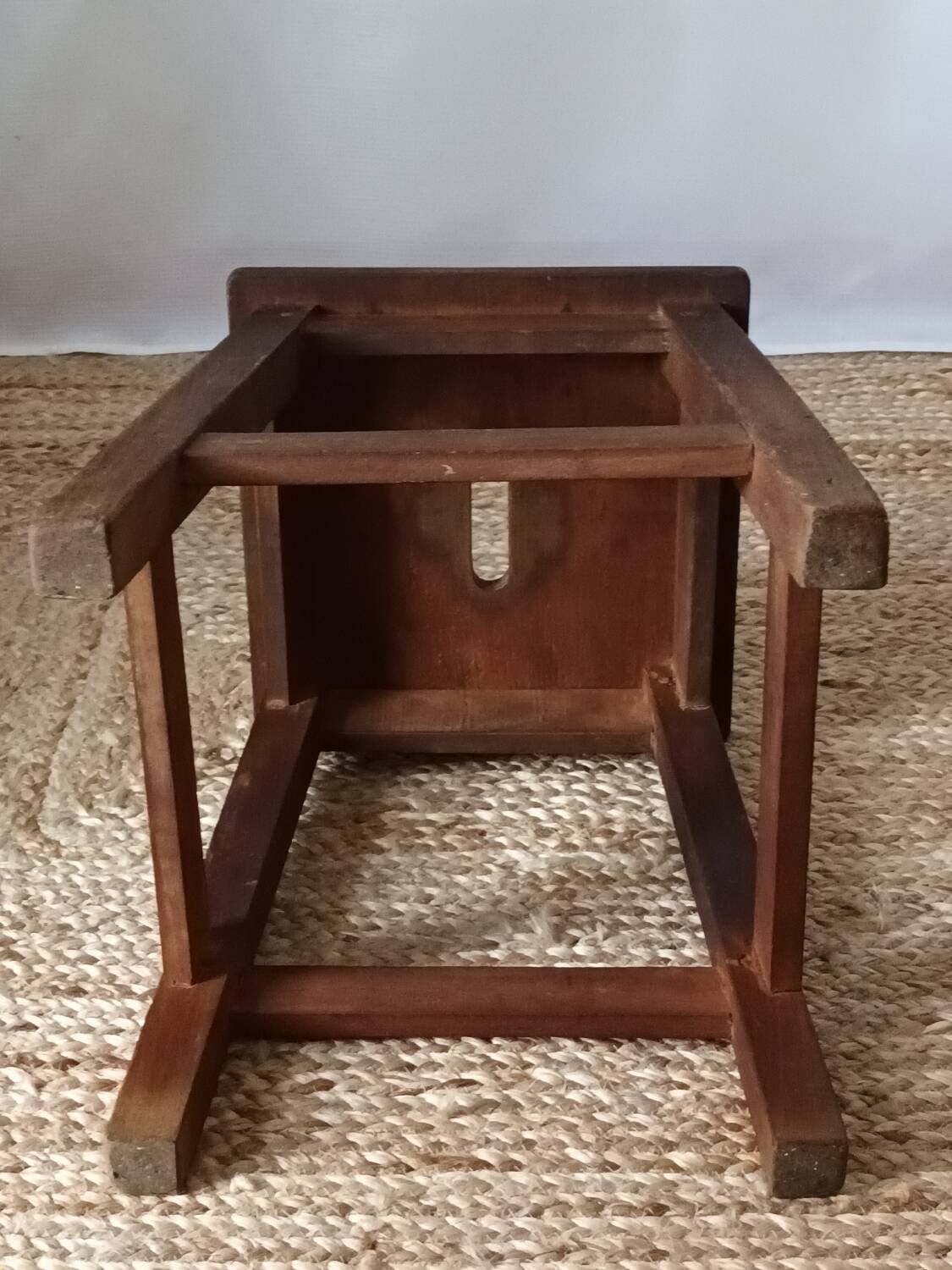 Country stool in old wood