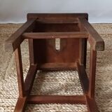 Tabouret campagnard en bois ancien