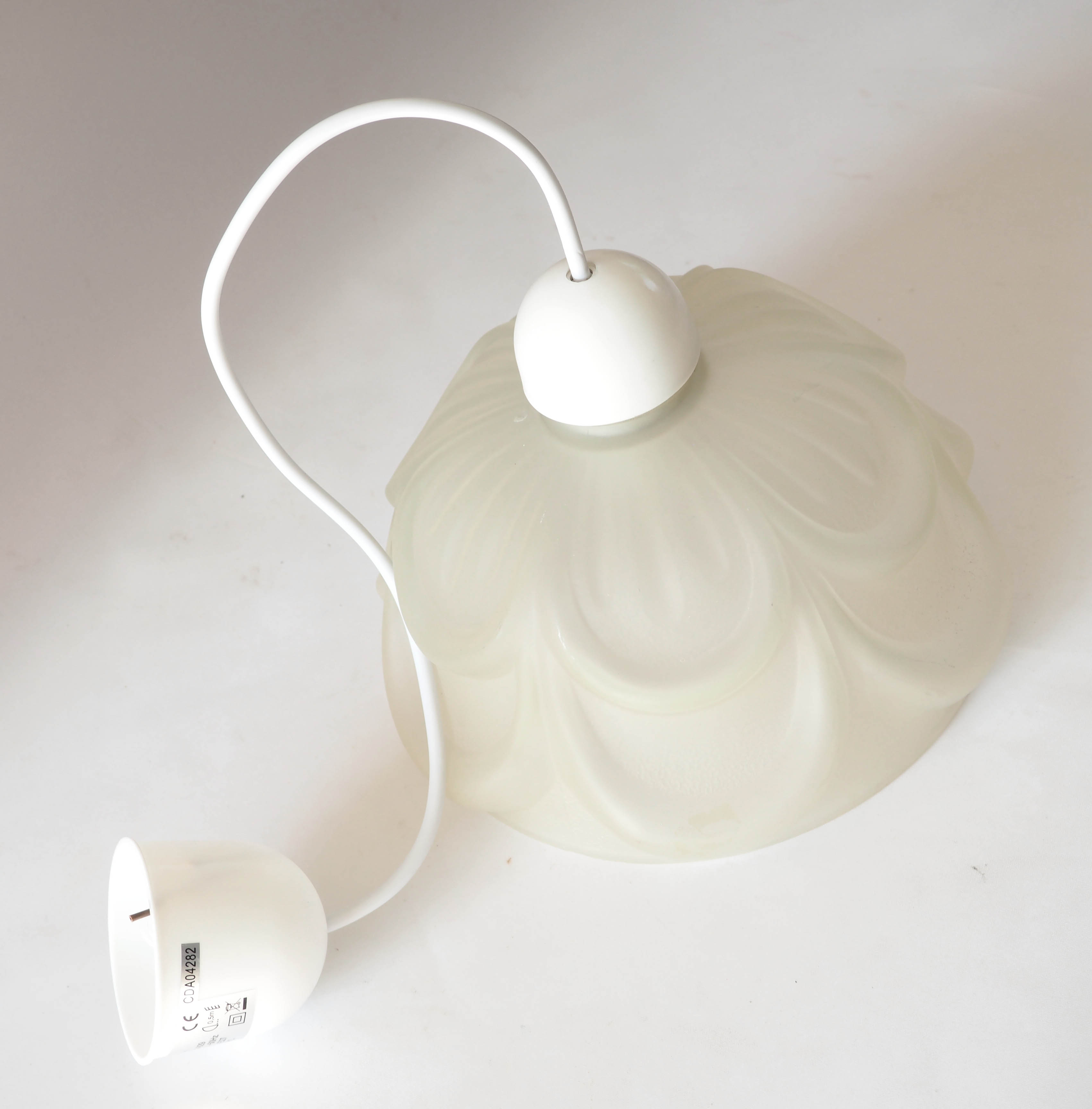 Antique satin glassware pendant lamp