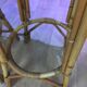 Rattan bar and its 2 stools 60s