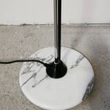 Floor lamp in opaline and marble, Italian work, 1980