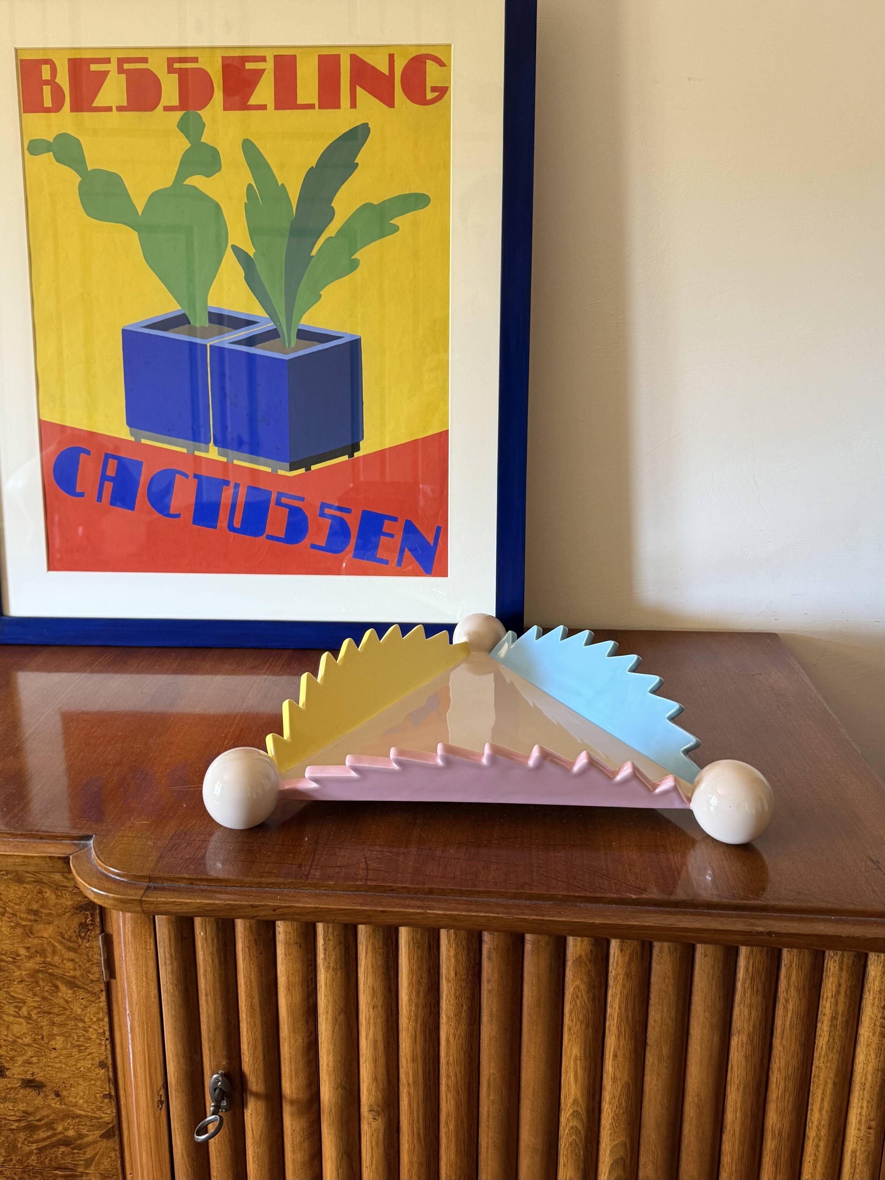 Centre de table postmoderne mod. "Parana" 1ère éd., Masanori Umeda Memphis 1983