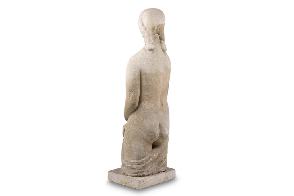 Limestone sculpture representing Mary Magdalene. 1940s.